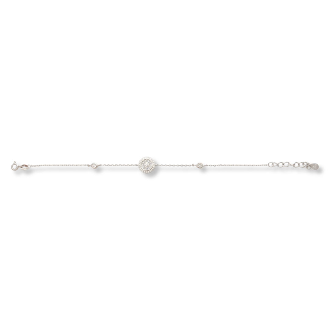 A charming women's bracelet in delicate silver with exquisite craftsmanship, with a charming element of sparkling zircons. The bracelet has an extension, for more convenience when adjusting the length. A new offer from BirSe for your special moments.