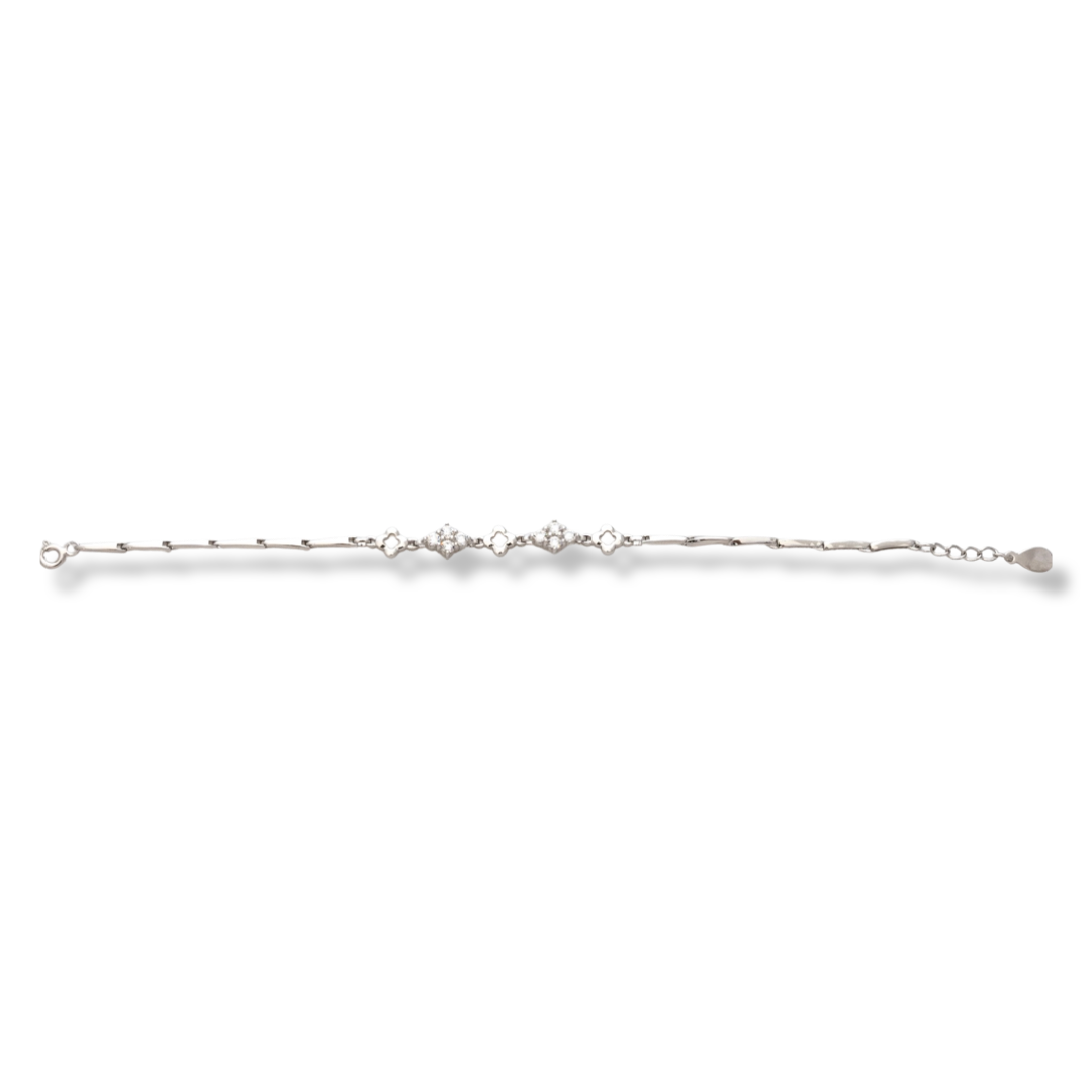 Silver Bracelet with Zirconia