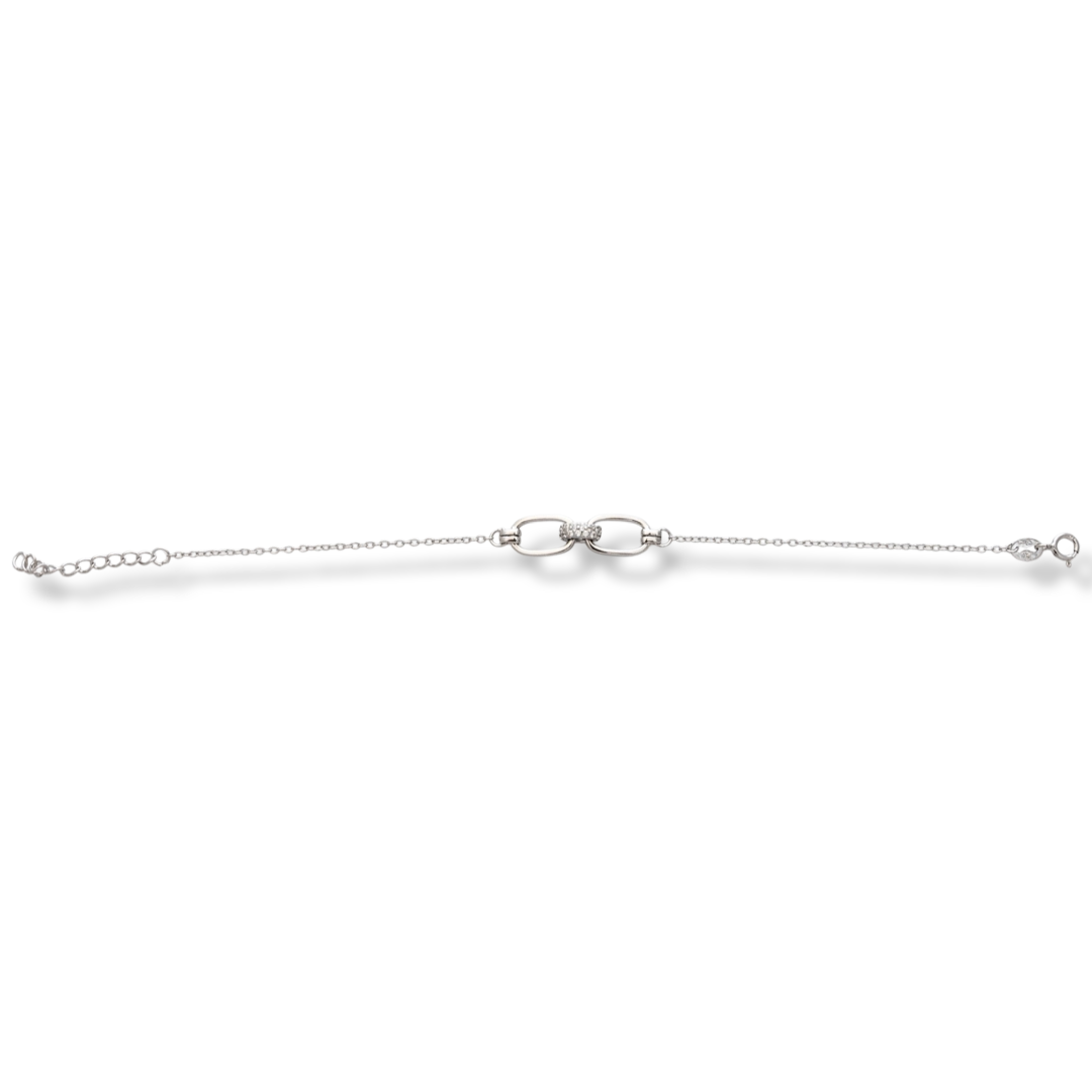 Silver Bracelet with Zirconia