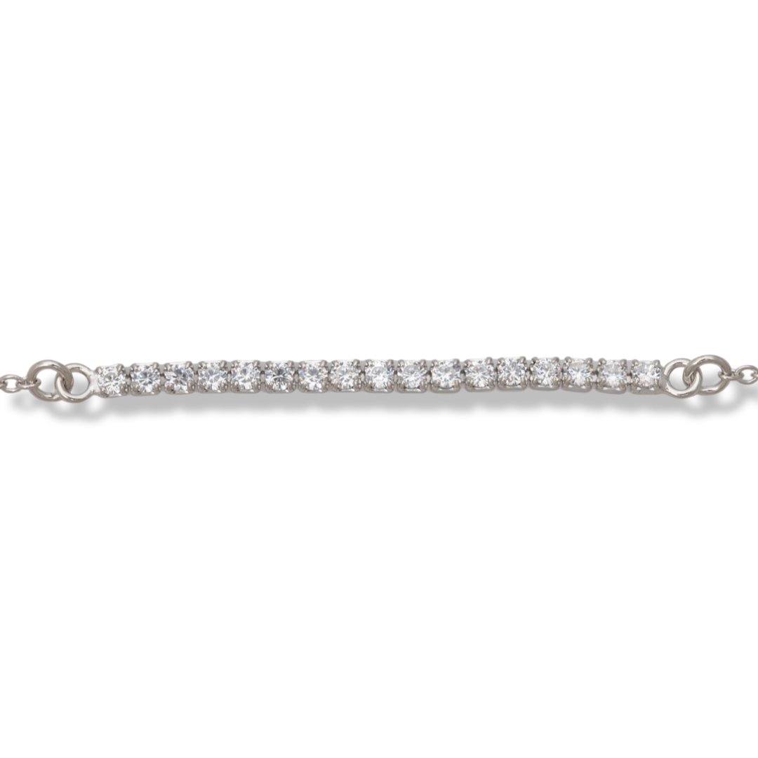 Silver Bracelet with Zirconia