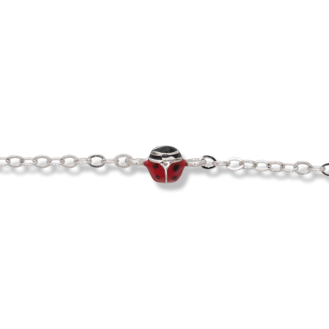 Silver Ladybug Bracelet