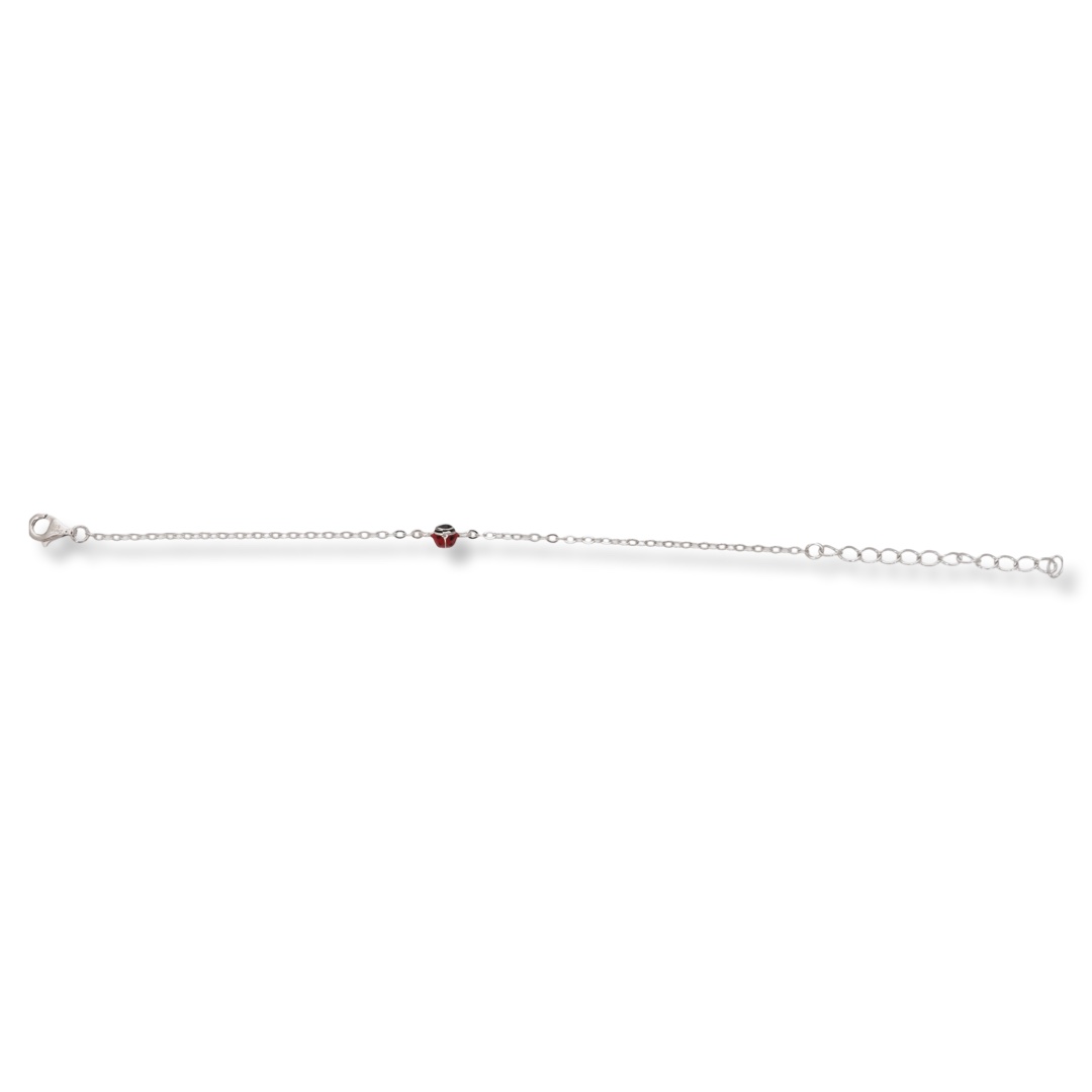 Silver Ladybug Bracelet