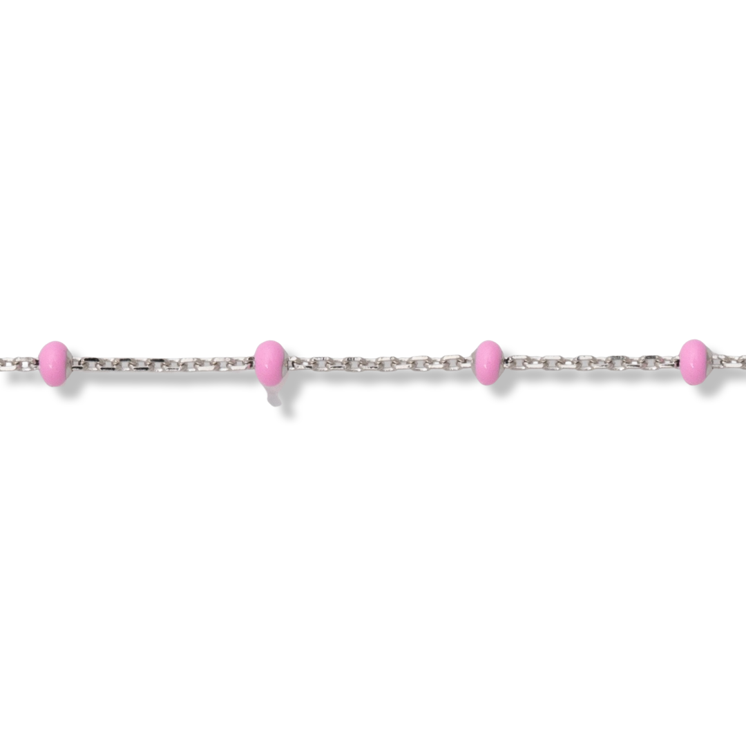 Silver Bracelet with Pink Tenderness