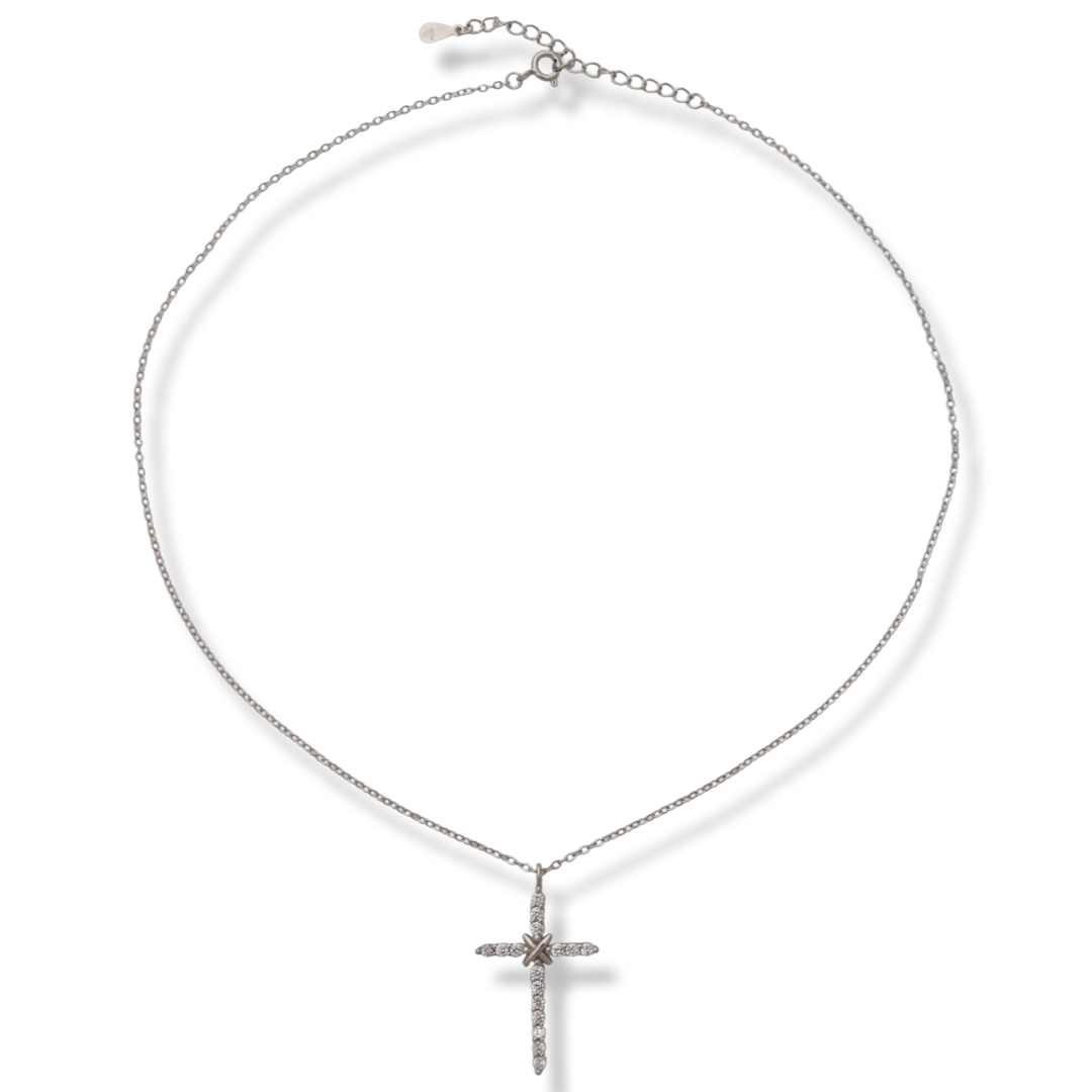 Silver necklace - Cross