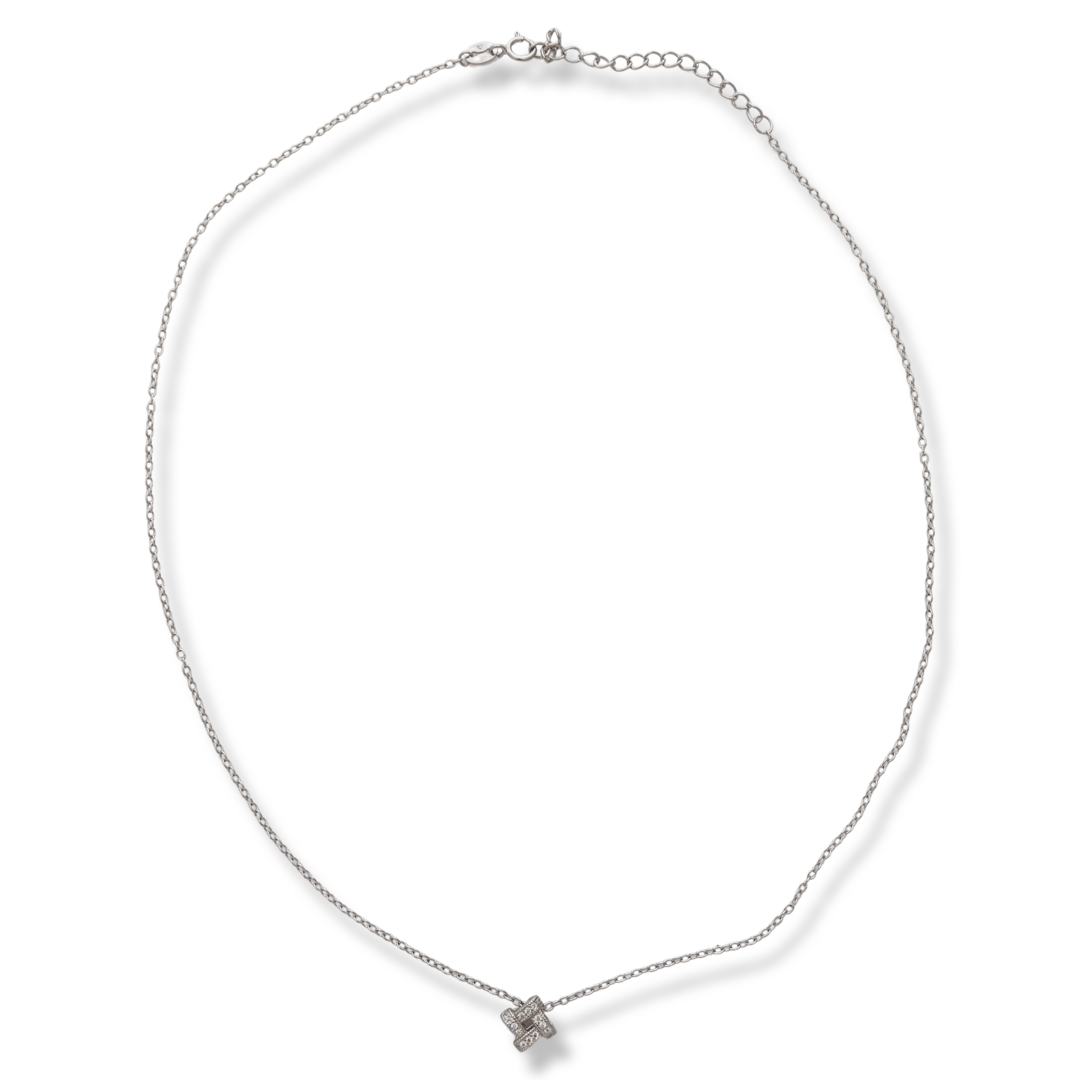 Elegance and subtle charm will radiate every lady with this necklace model, an offer from the new BirSe collection. Made entirely of rhodium-plated silver, with a modern design and added sparkling zircons.