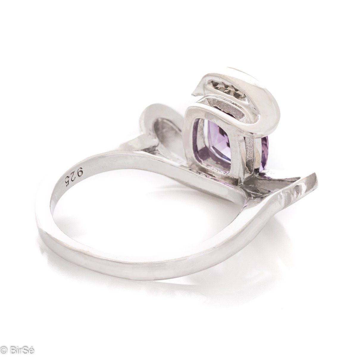 Silver ring - Natural Amethyst 1,30 ct.