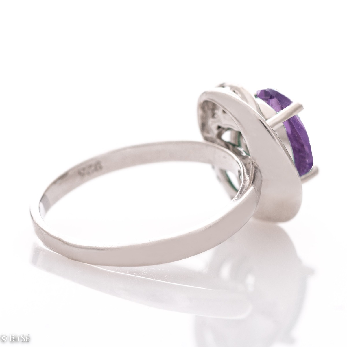 Silver ring - Natural Amethyst 1,25 ct.