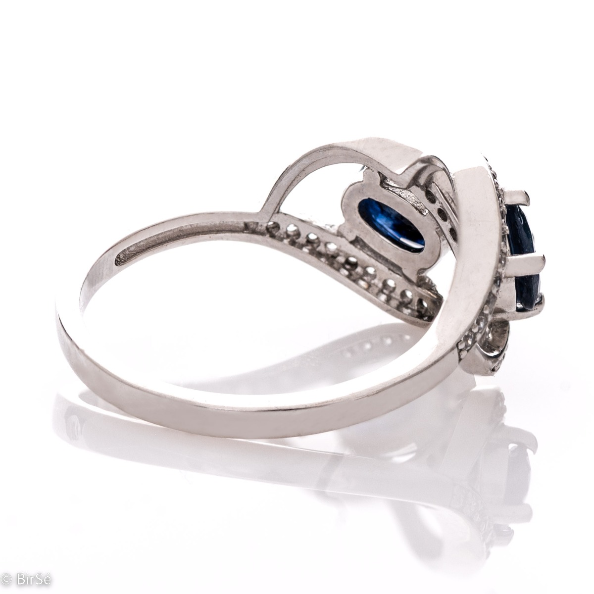 Silver ring - Natural Sapphire 0,70 ct.