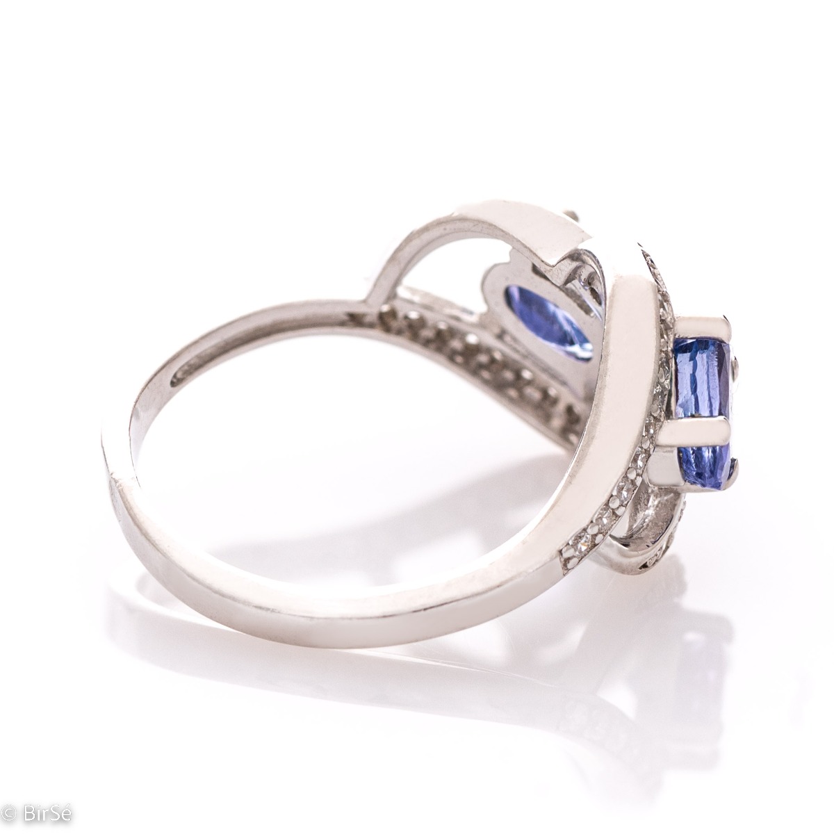 Silver ring - Natural Tanzanite 0,40 ct.