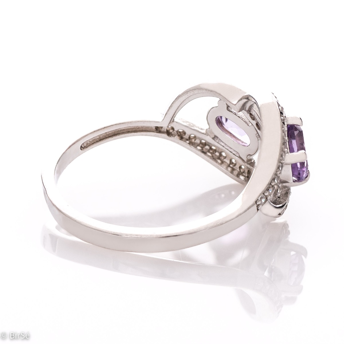 Silver ring - Natural Amethyst 0,46 ct.