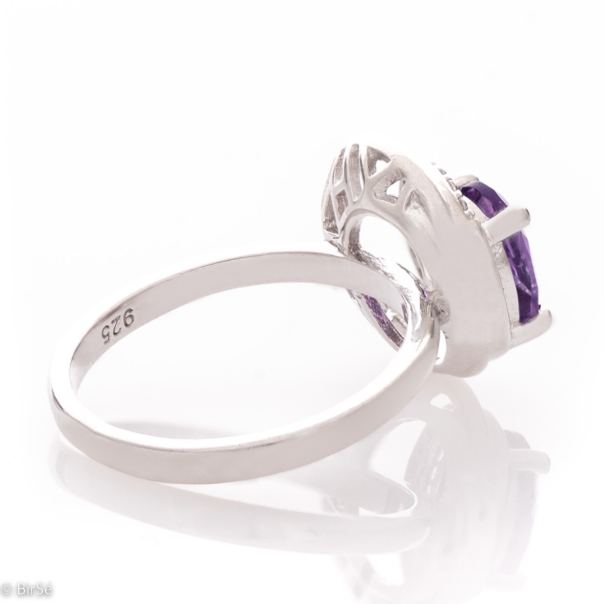 Silver ring - Natural Amethyst 1,25 ct.