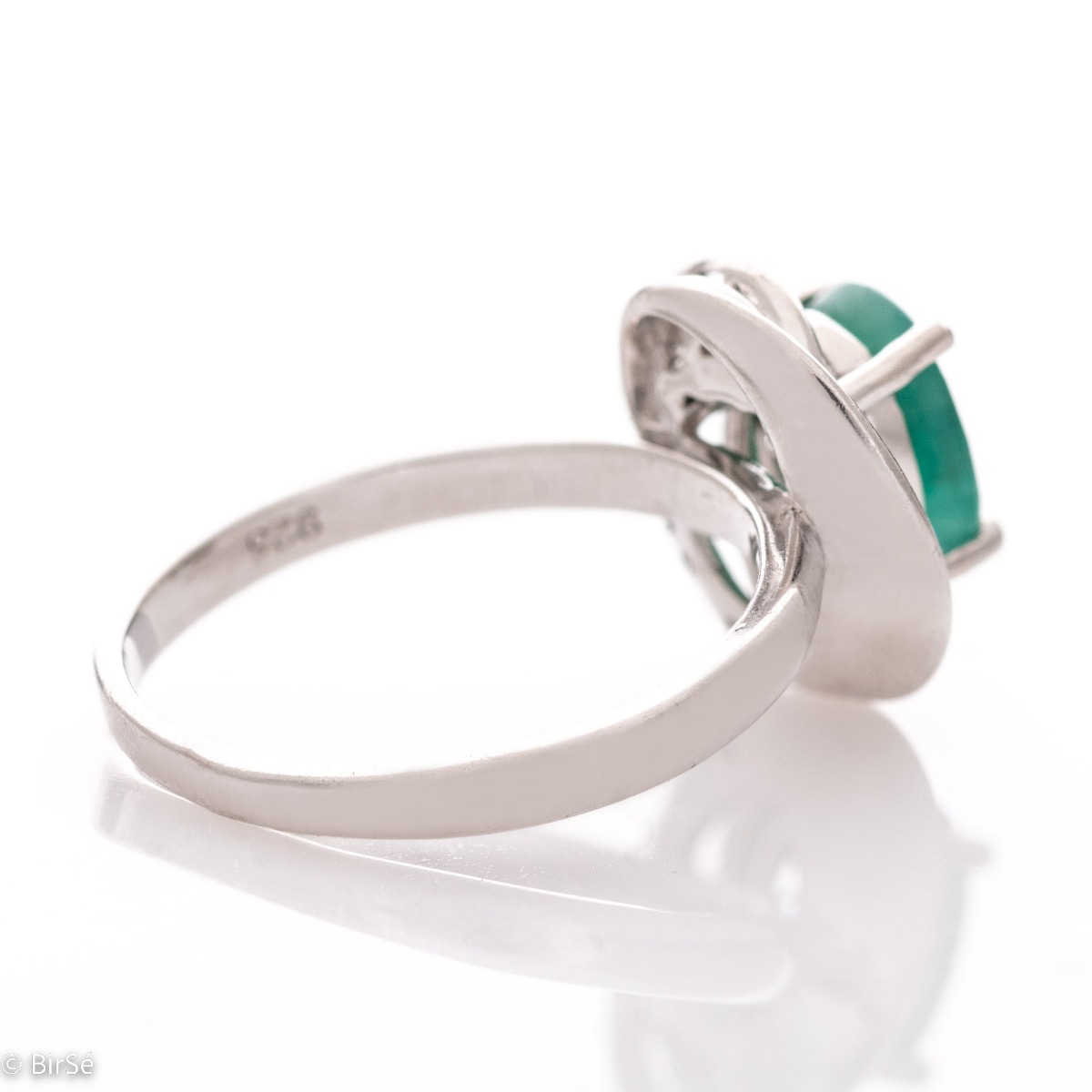 Silver Ring - Natural Emerald 1,26 ct.