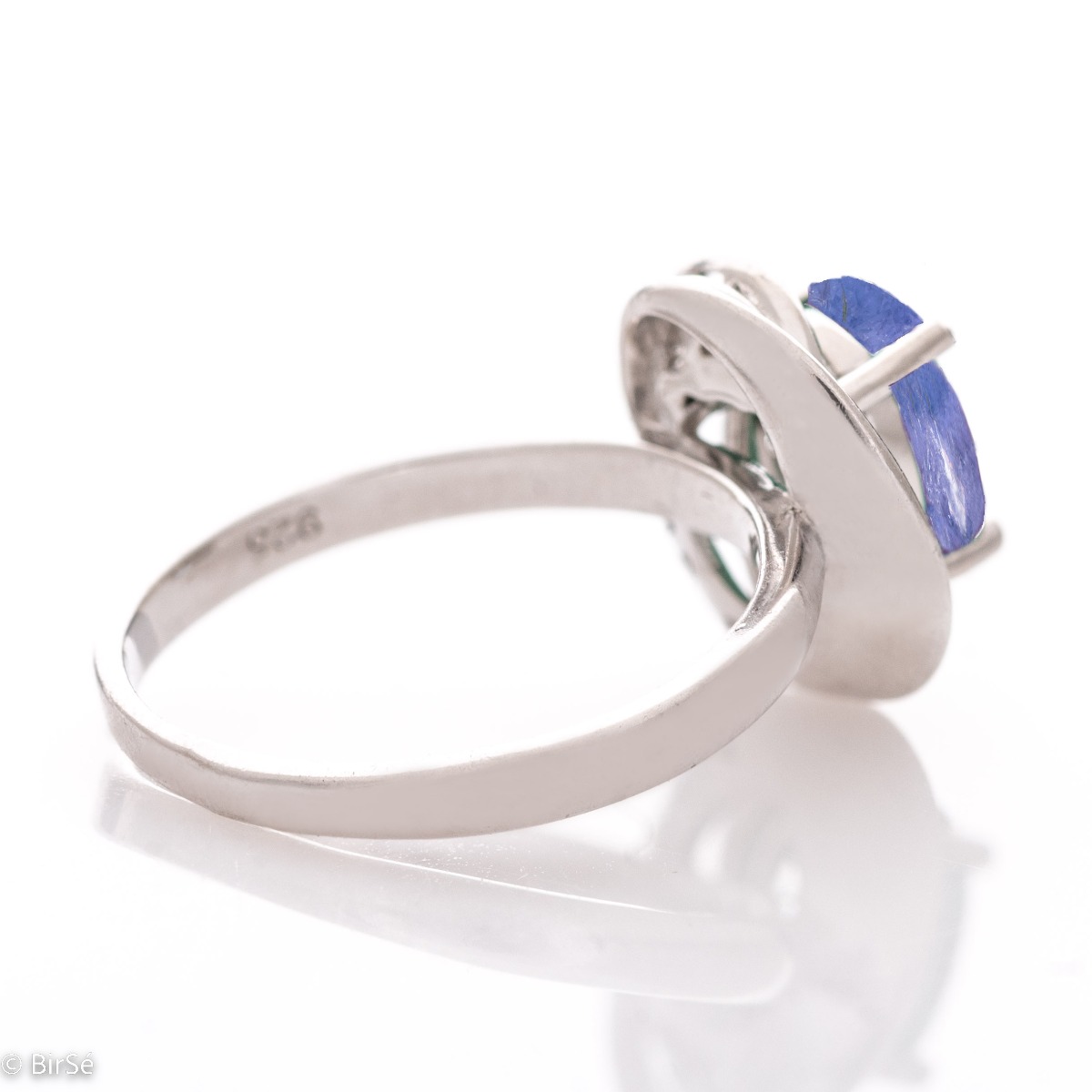 Silver ring - Natural Tanzanite 1,35 ct.