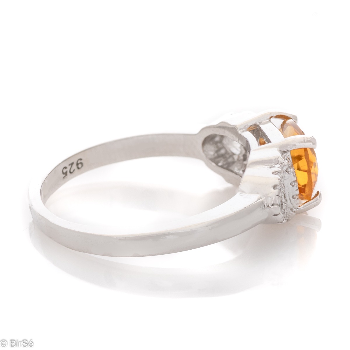 Silver Ring - Natural Citrine 1,25 ct.