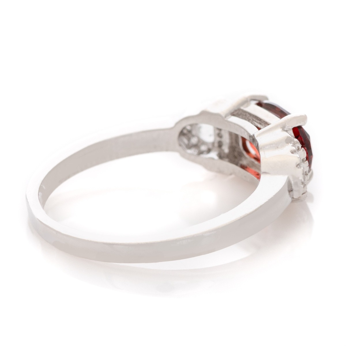 Silver ring - Natural garnet 1,40 ct.