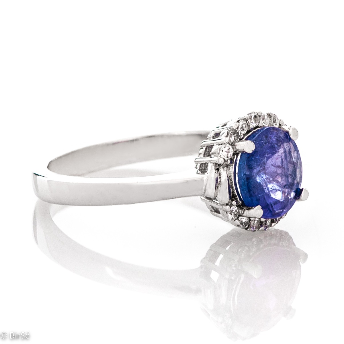 Silver ring - Natural Tanzanite 2,00 ct.