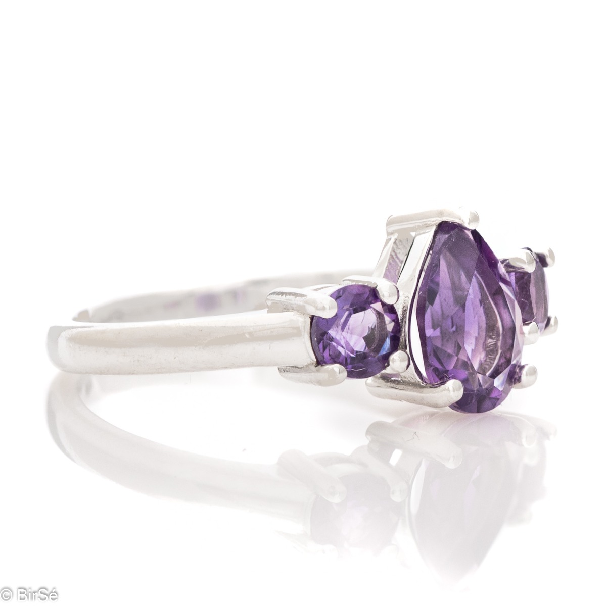 Silver ring - Natural Amethyst 1,25 ct.