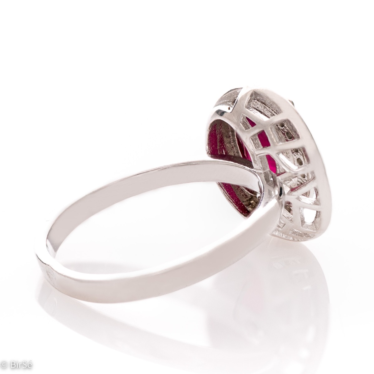 Silver Ring - Natural Ruby 1,55 ct.