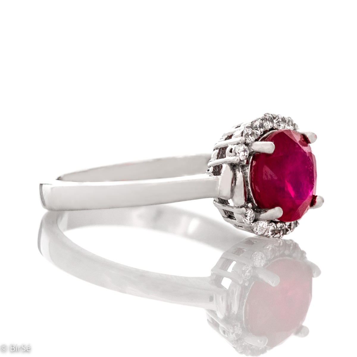 Silver Ring - Natural Ruby 2,25 ct.