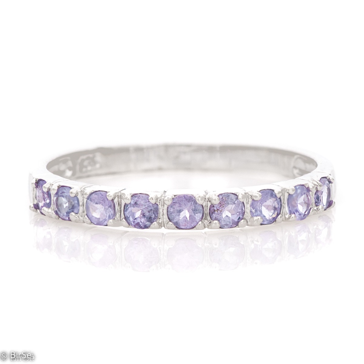 Rodirane Silver Ring with Stones Natural Tanzanite