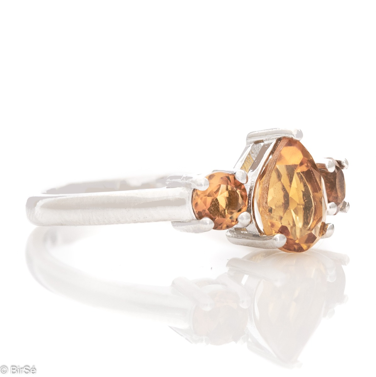 Silver Ring - Natural Citrine 1,25 ct.