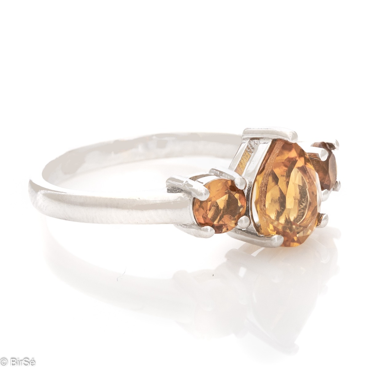 Silver Ring - Natural Citrine 1,25 ct.