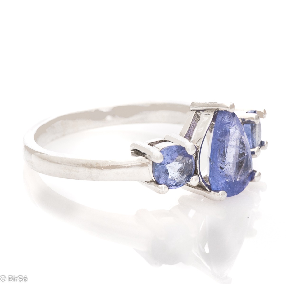 Silver ring - Natural Tanzanite 1,32 ct.