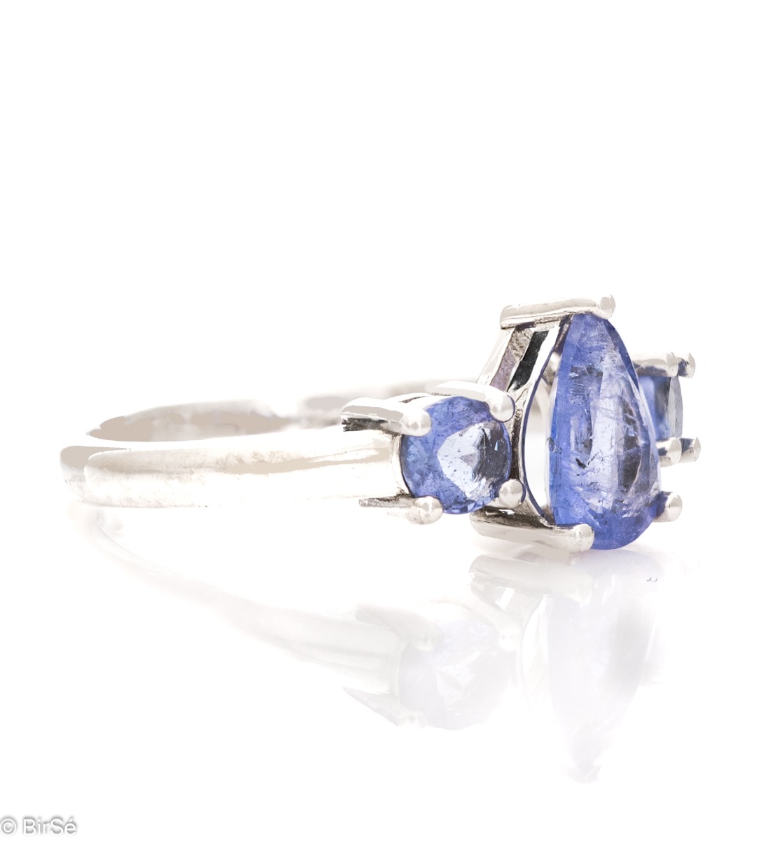 Silver ring - Natural Tanzanite 1,32 ct.