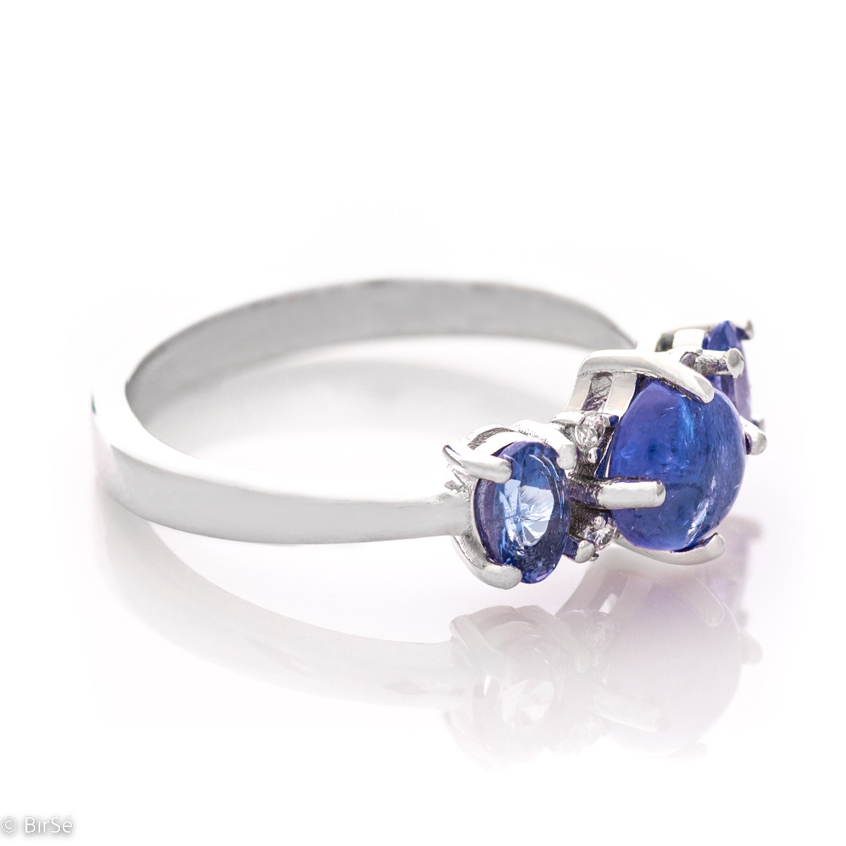 Silver ring - Natural Tanzanite 1,40 ct.