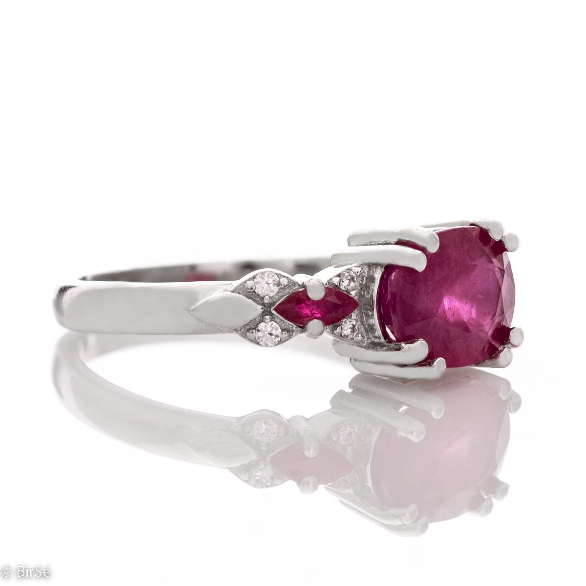 Silver ring - Natural Ruby 2,46 ct.