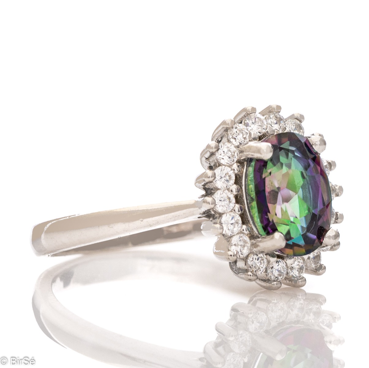 Silver Ring - Natural Mystic Topaz 1,60 ct.