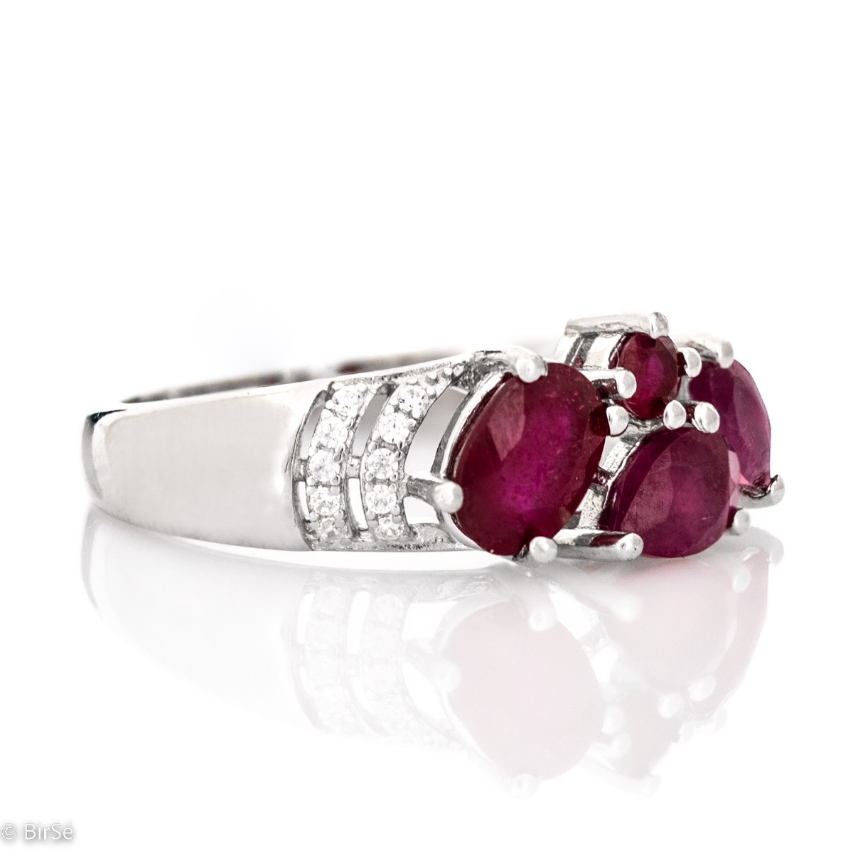 Silver Ring - Natural Ruby 1,80 ct.