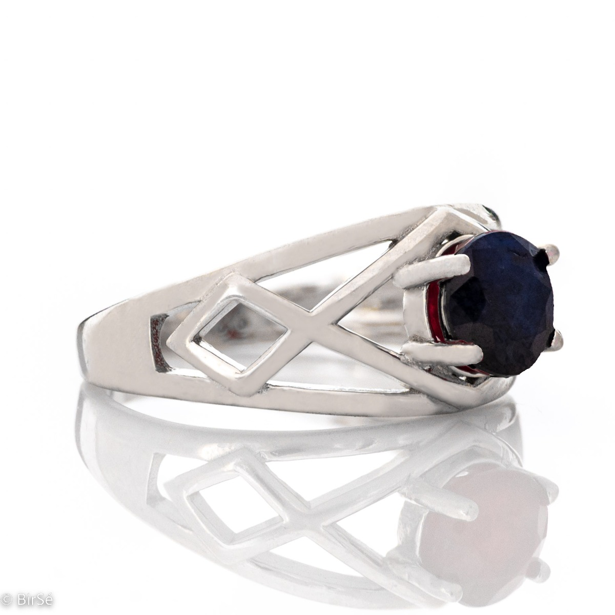 Silver Ring - Natural Sapphire 1,05 ct.