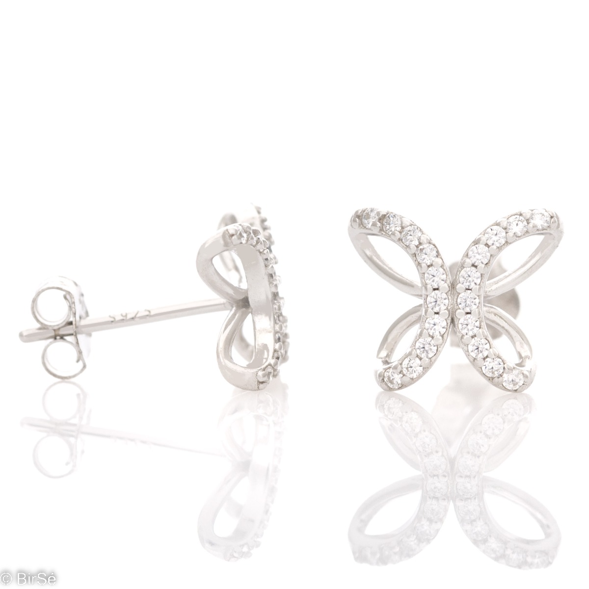 A beautiful tangle of fine rhodium silver and dazzling zircons are the new women's earrings presented by BirSe. A beautiful gift proposal for the beloved girl.