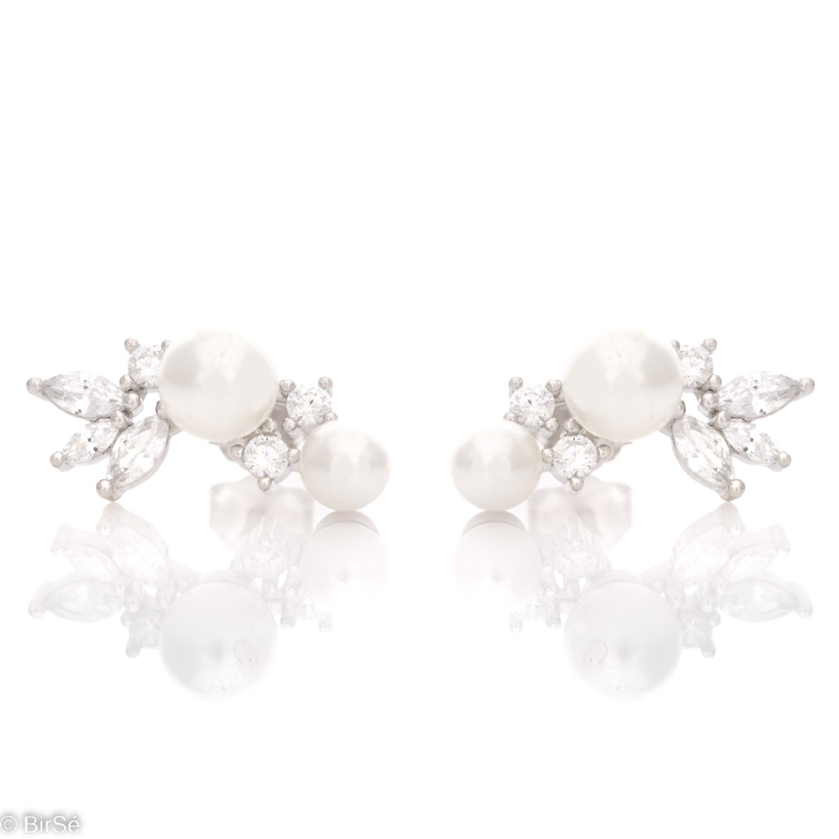 Tenderness and subtle beauty is offered by BirSe with the new model of earrings made of rhodium silver, white pearls and sparkling zircons. Earrings are suitable jewelry for more special occasions for ladies who love the exquisite beauty of pearls.