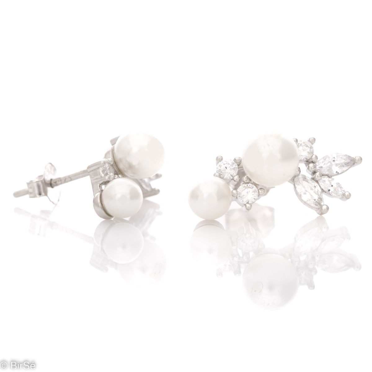 Tenderness and subtle beauty is offered by BirSe with the new model of earrings made of rhodium silver, white pearls and sparkling zircons. Earrings are suitable jewelry for more special occasions for ladies who love the exquisite beauty of pearls.