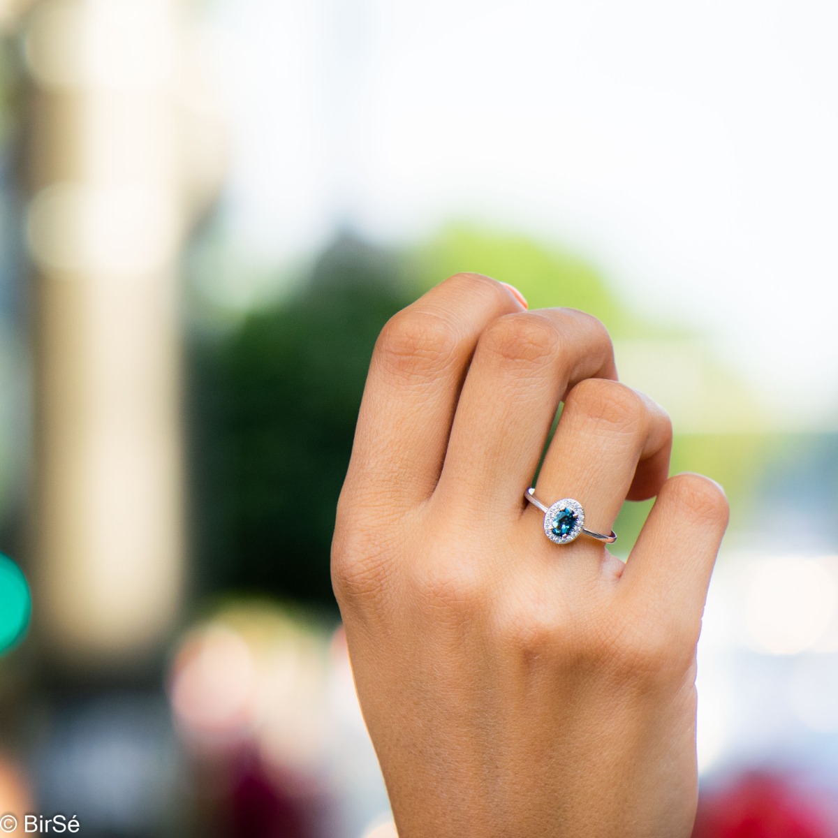 Silver Ring - Natural London Topaz 0,57 ct.