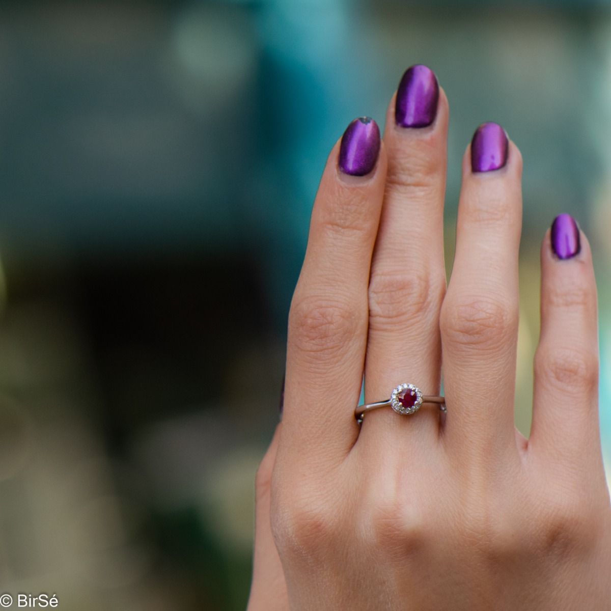 Silver Ring - Natural Ruby 0,34 ct.