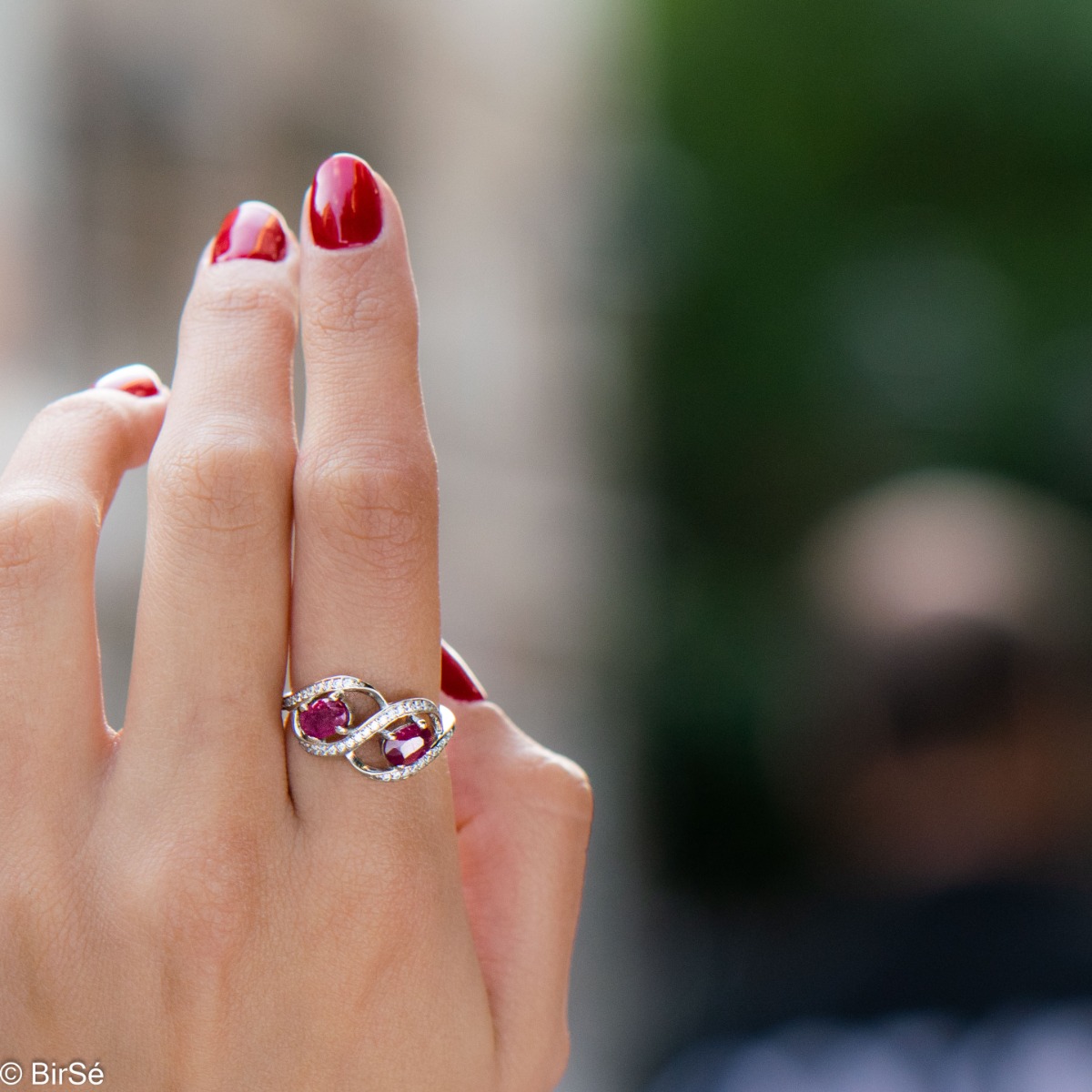 Silver Ring - Natural Ruby 0,70 ct.