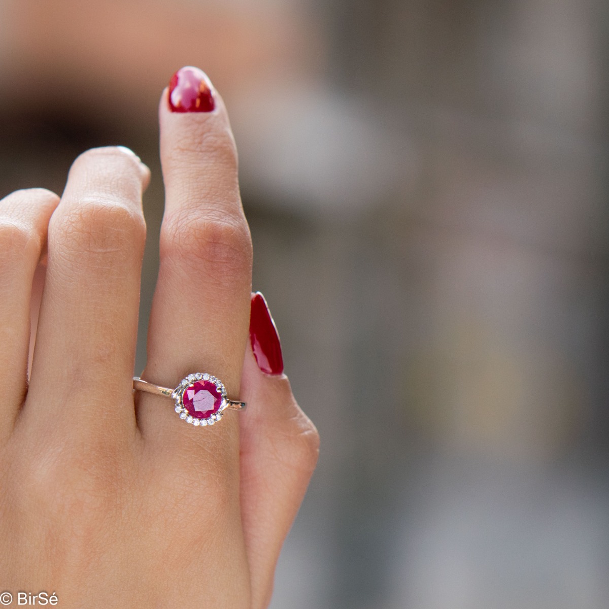 Silver Ring - Natural Ruby 2,25 ct.