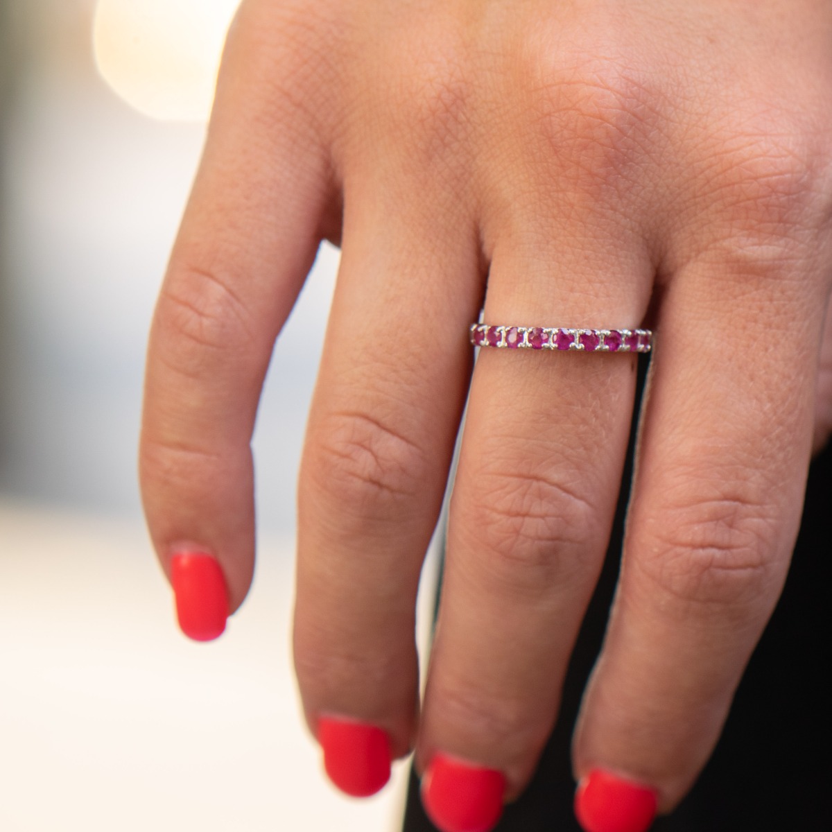 Silver Ring - Natural Ruby 1,35 ct.