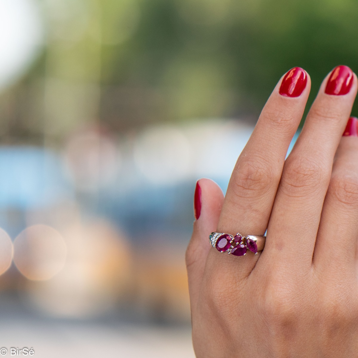 Silver Ring - Natural Ruby 1,80 ct.