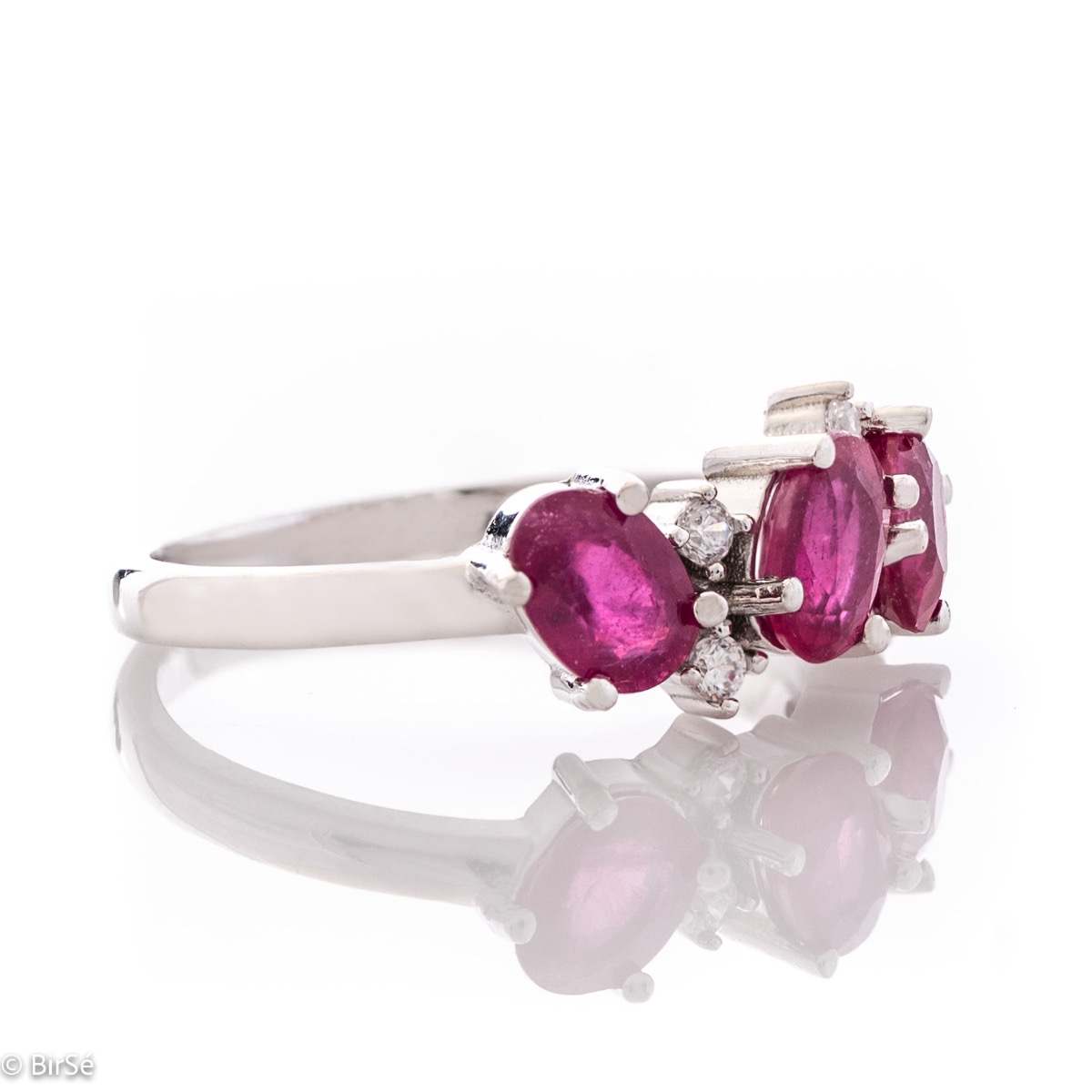 Silver ring - Natural ruby 1,80 ct.