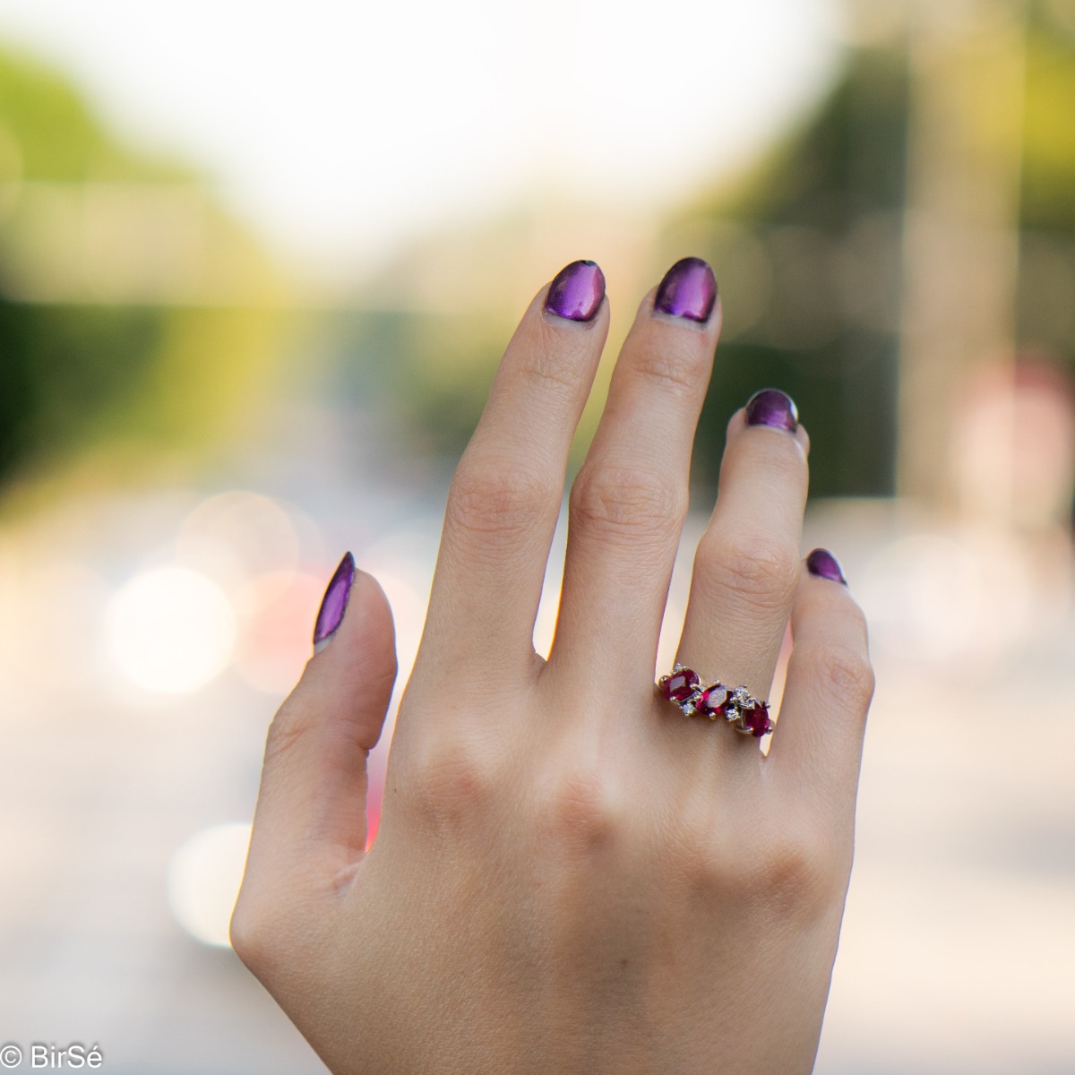 Silver ring - Natural ruby 1,80 ct.