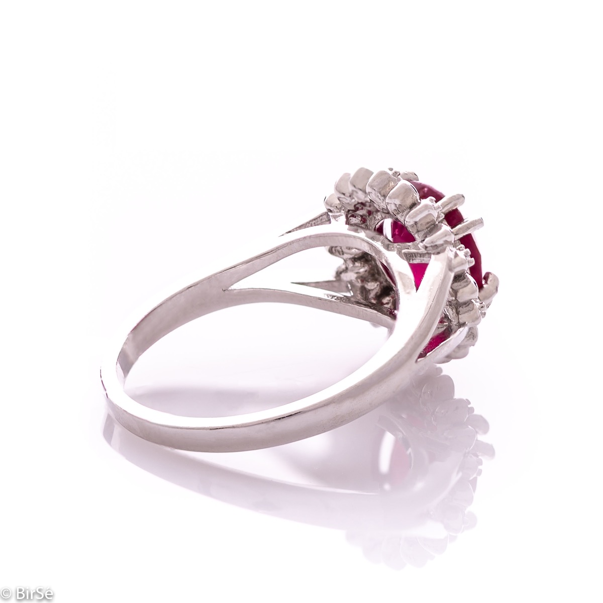 Silver Ring - Natural ruby 2,25 ct