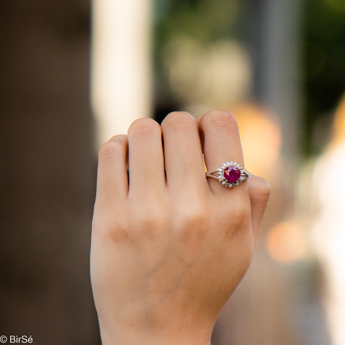 Silver Ring - Natural ruby 2,25 ct