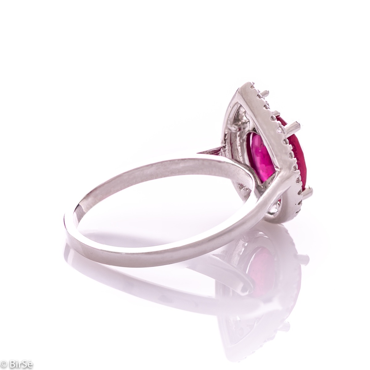 Silver ring - Natural ruby 3,15 ct