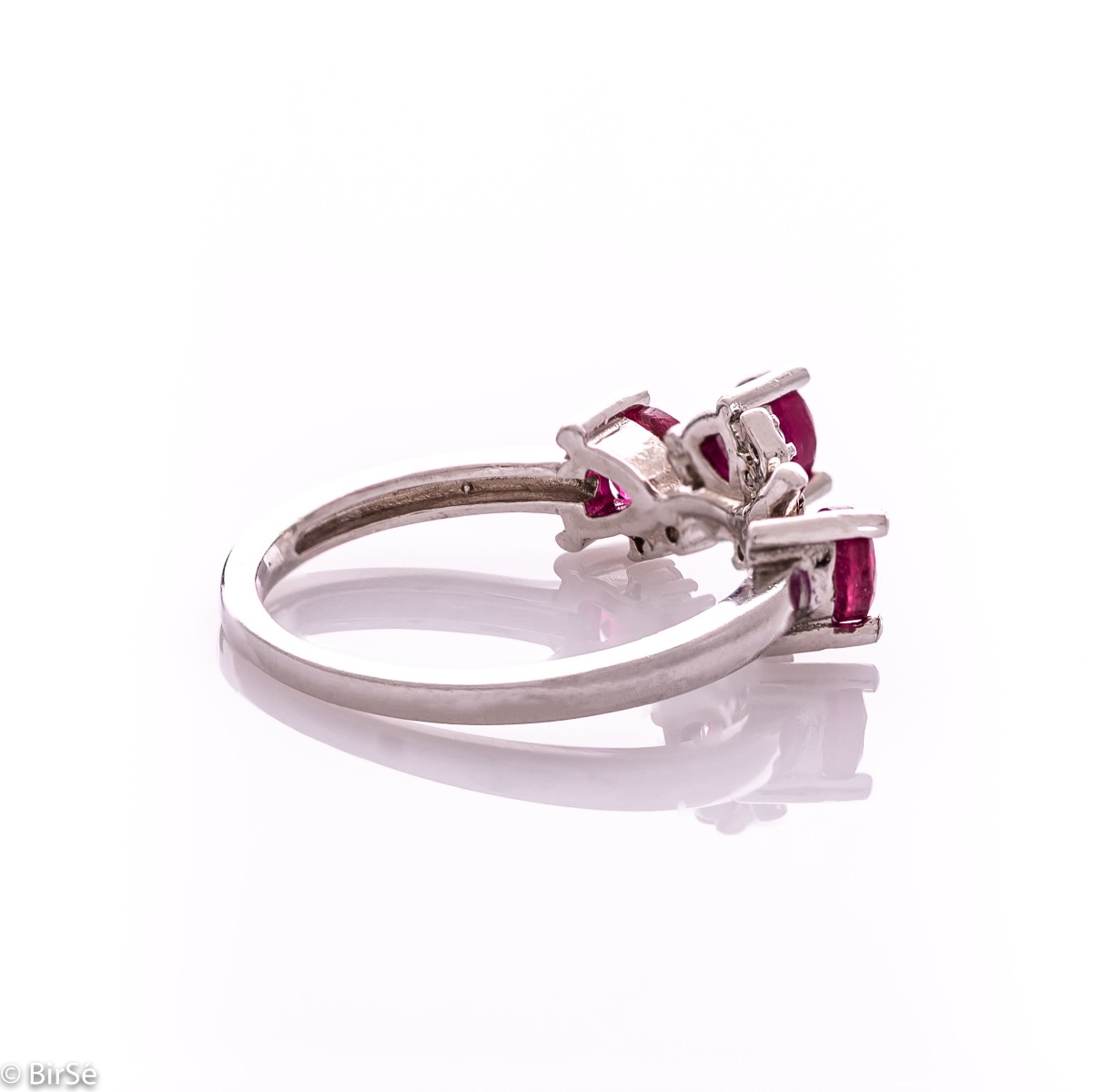 Silver ring - Natural ruby 1,02 ct.