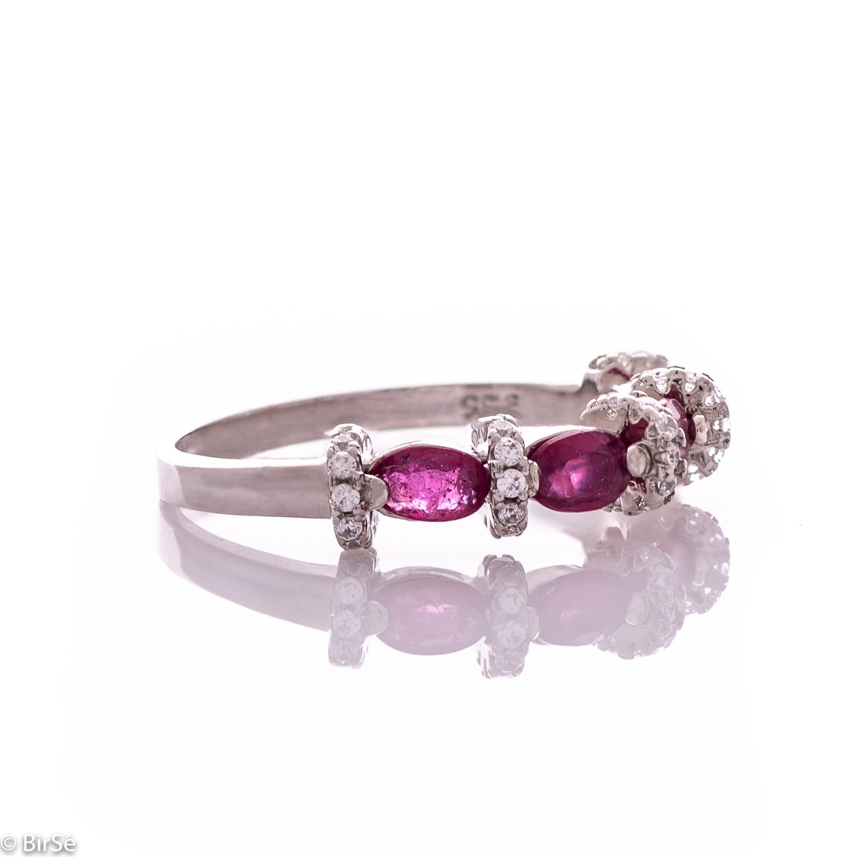 Silver Ring - Natural ruby 1,05 ct