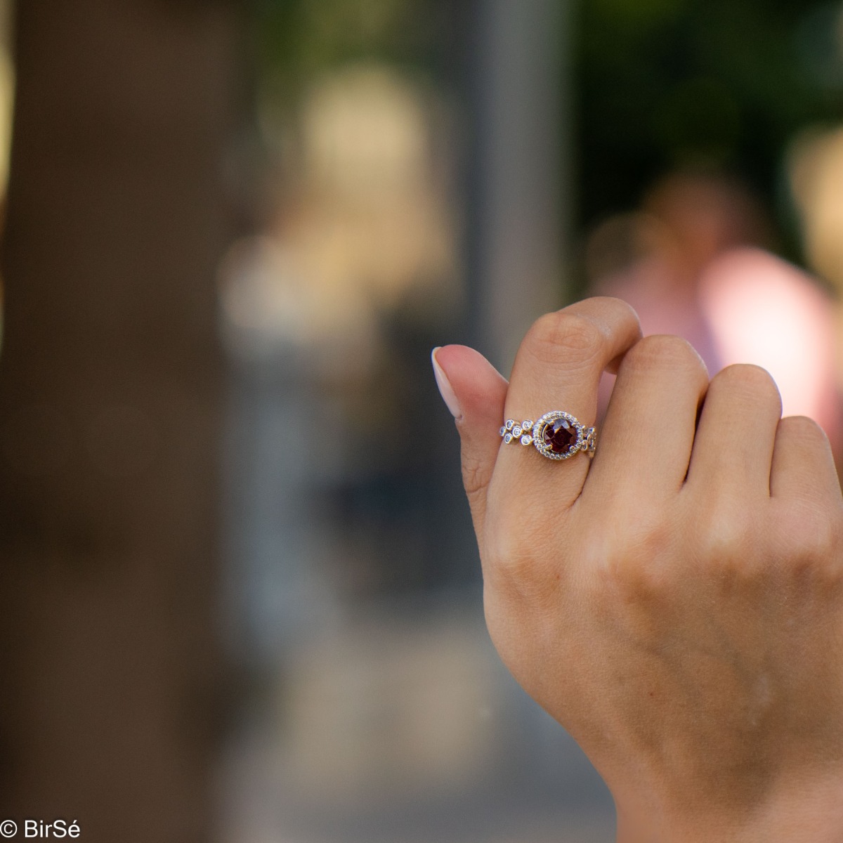 Silver Ring - Natural ruby 1.60 ct